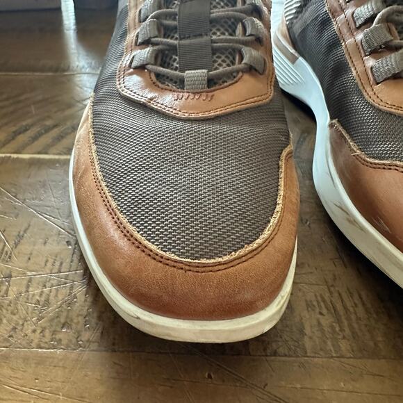 Wolf and Shepherd Men's Crossover Victory Trainer Italian Leather Mesh Shoes - Picture 7 of 15